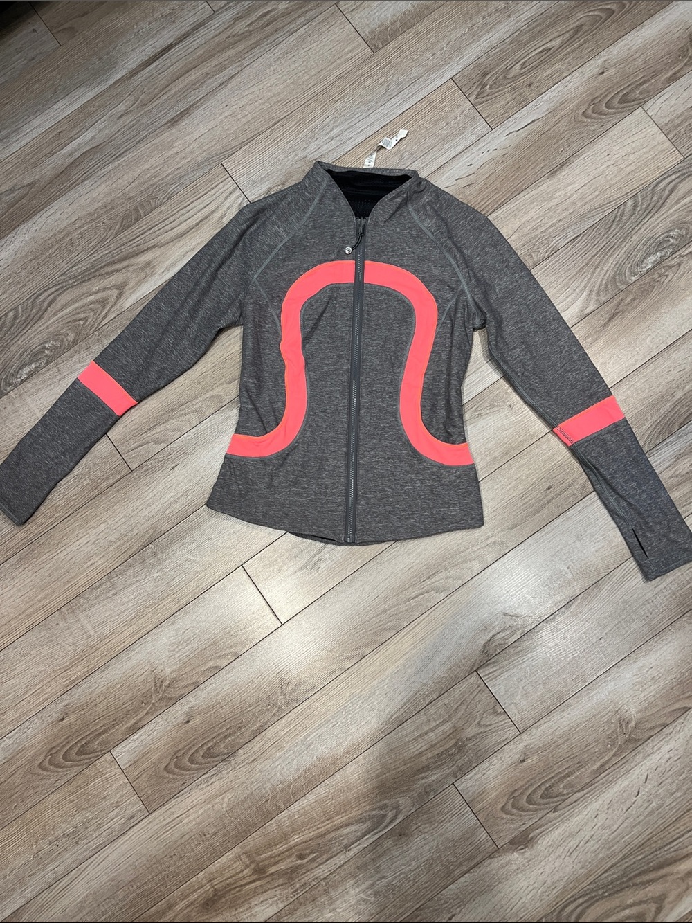 lululemon athletica Gray and Black Zip-Up Reversible Jacket Pre loved